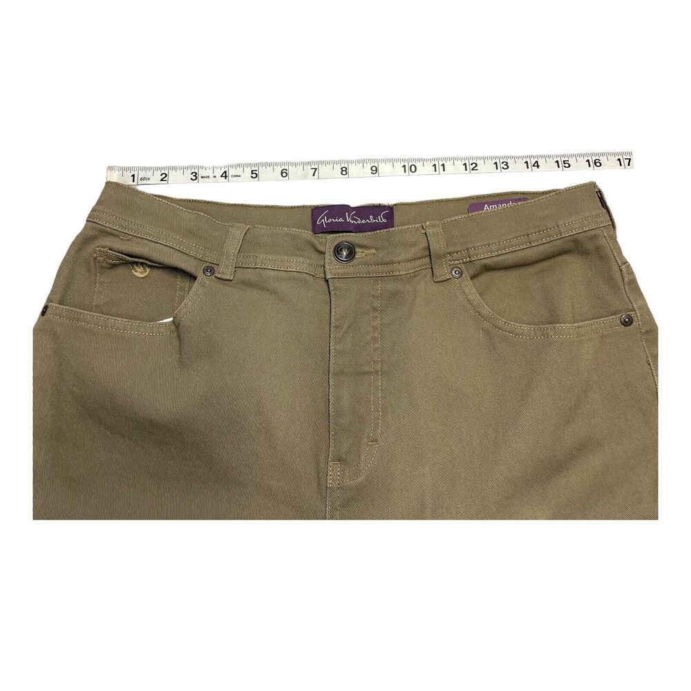 Gloria Vanderbilt Amanda Jeans Women's 14 Beige 5-Pockets High-Rise Straight Leg - Picture 5 of 8